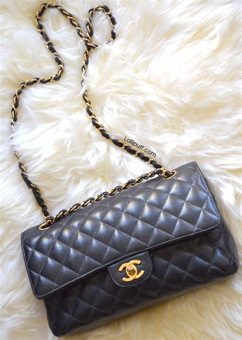 chanel medium flap bag caviar leather|Chanel Classic Double Flap Quilted Caviar Gold.